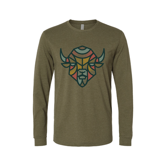Buffalo Head Long Sleeve Tee